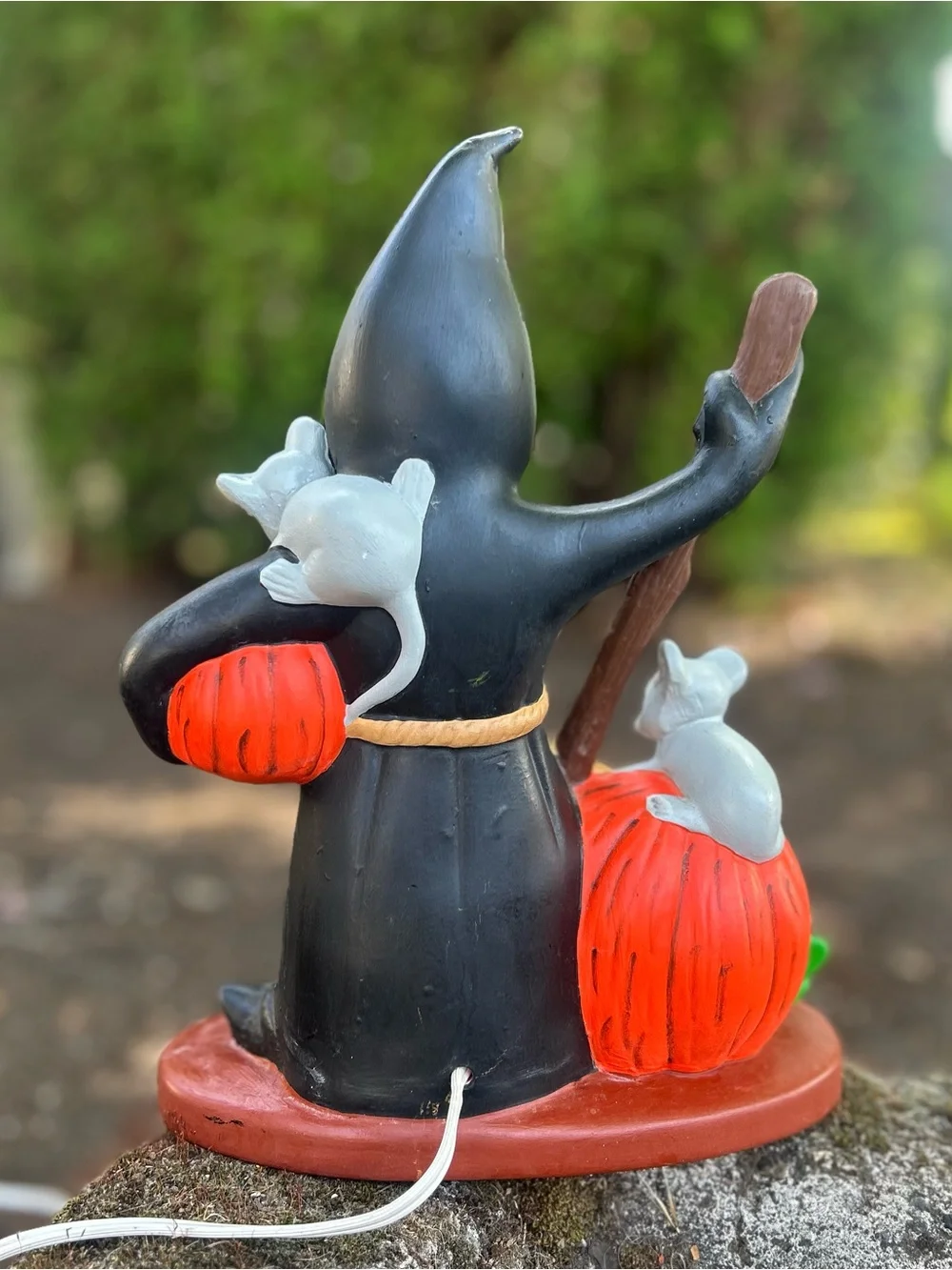 Halloween Pumpkin Ghost Mouse Lamp 12”